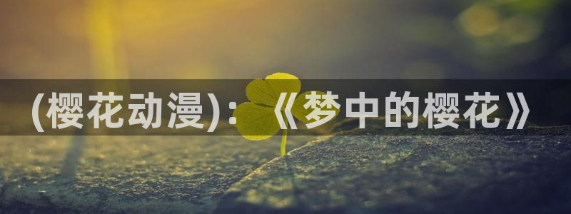 动漫天堂网：(樱花动漫)：《梦中的樱花》