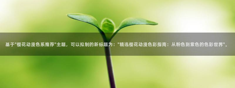 动漫天堂：基于\